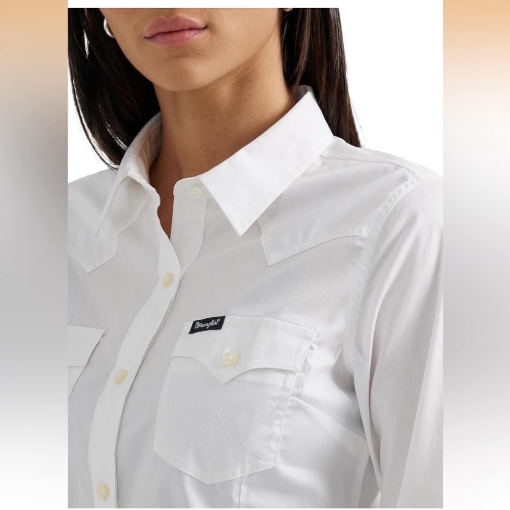 Wrangler retro White Western Shirt